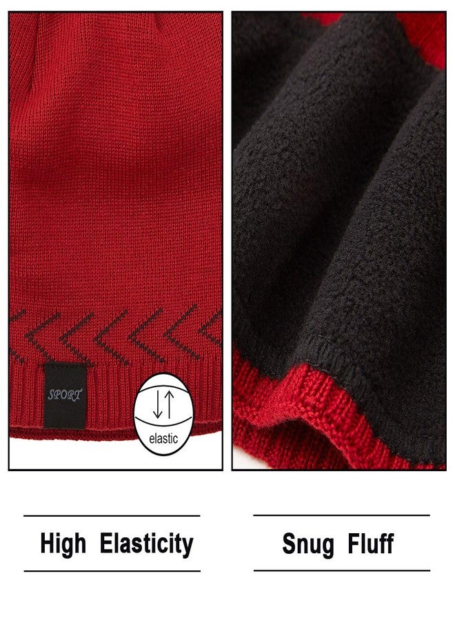 OMECHY Mens Winter Warm Knitting Hats Plain Skull Beanie Cuff Toboggan Knit Cap - Image 3